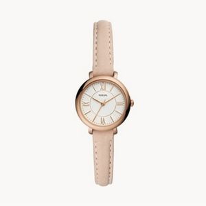 Fossil blush leather watch New in box extra Pink leather strap